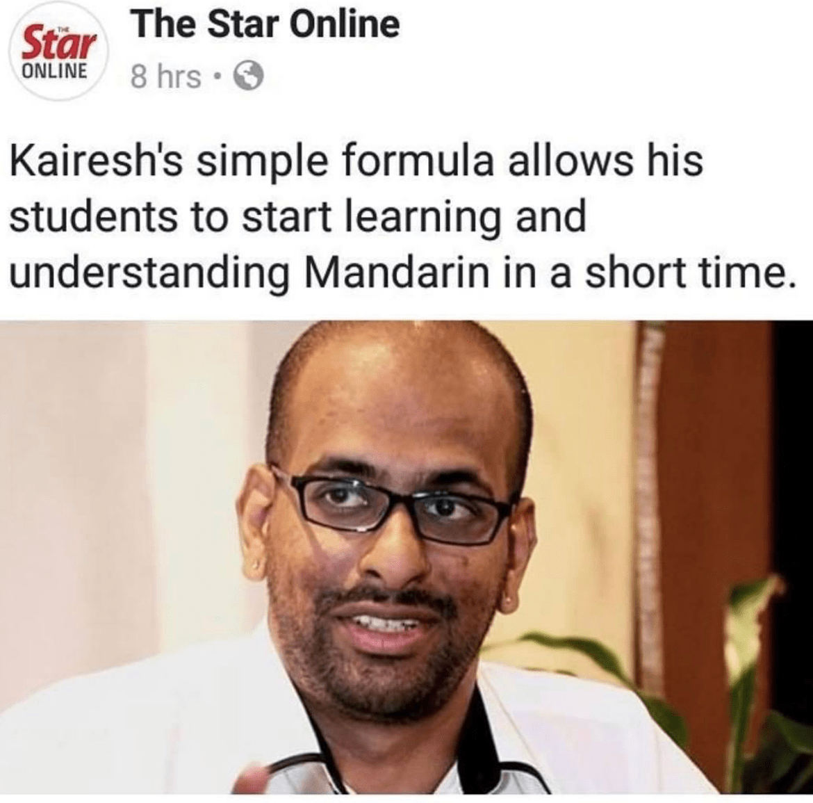 Sifu Kairesh featured in The Star Online